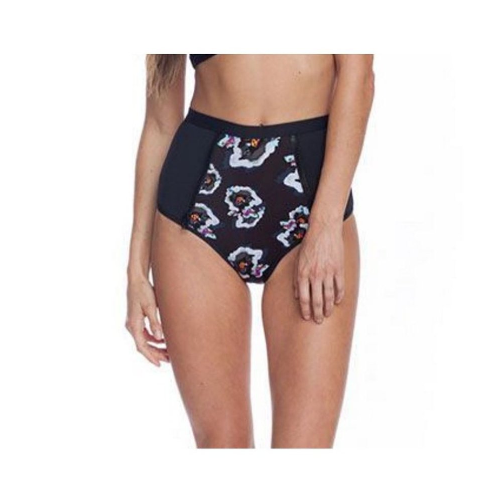TAVIK SWIMWEAR T-Vik RUBY Mystic Noir BIKINI BOTTOM High Waist FLORAL Zip ( M )